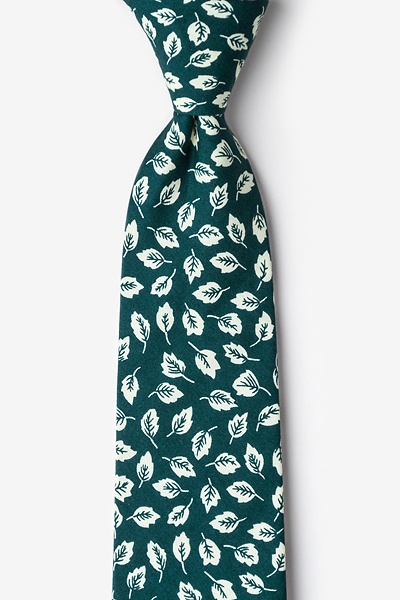 Teal Cotton Florence Extra Long Tie
