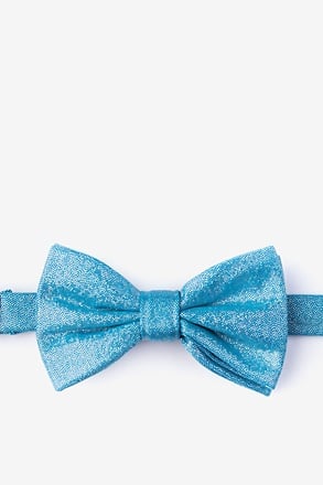 _Hurricane Teal Pre-Tied Bow Tie_
