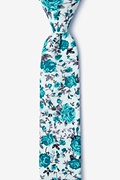 Morton Teal Skinny Tie Photo (0)