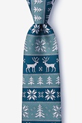 Less Ugly Christmas Sweater Teal Tie Photo (0)