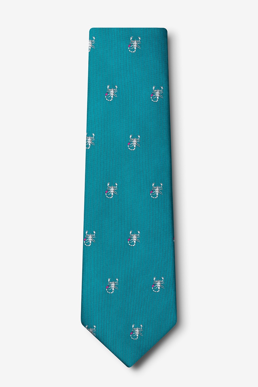 Scorpions Teal Extra Long Tie Photo (1)