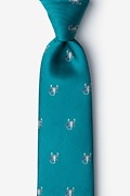 Scorpions Teal Extra Long Tie Photo (0)