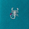 Teal Microfiber Scorpions Skinny Tie