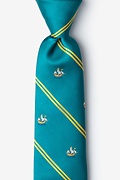 Teal Microfiber Ship Stripe