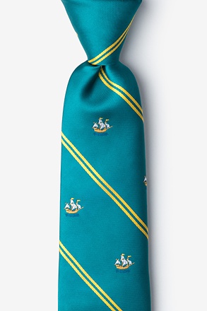 _Ship Stripe Teal Tie_