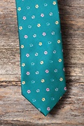 Blossoms Teal Extra Long Tie Photo (3)