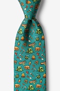 Camping is In-tents Teal Tie Photo (0)