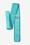 Classic Solid Teal Knit Skinny Tie Photo (1)