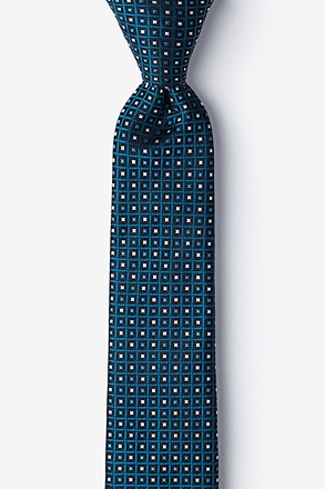 _Clavering Teal Skinny Tie_