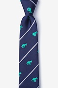 Extra Trunk Space Teal Skinny Tie Photo (0)