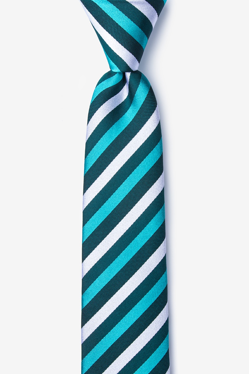 Teal Silk Fergus Skinny Tie | Ties.com