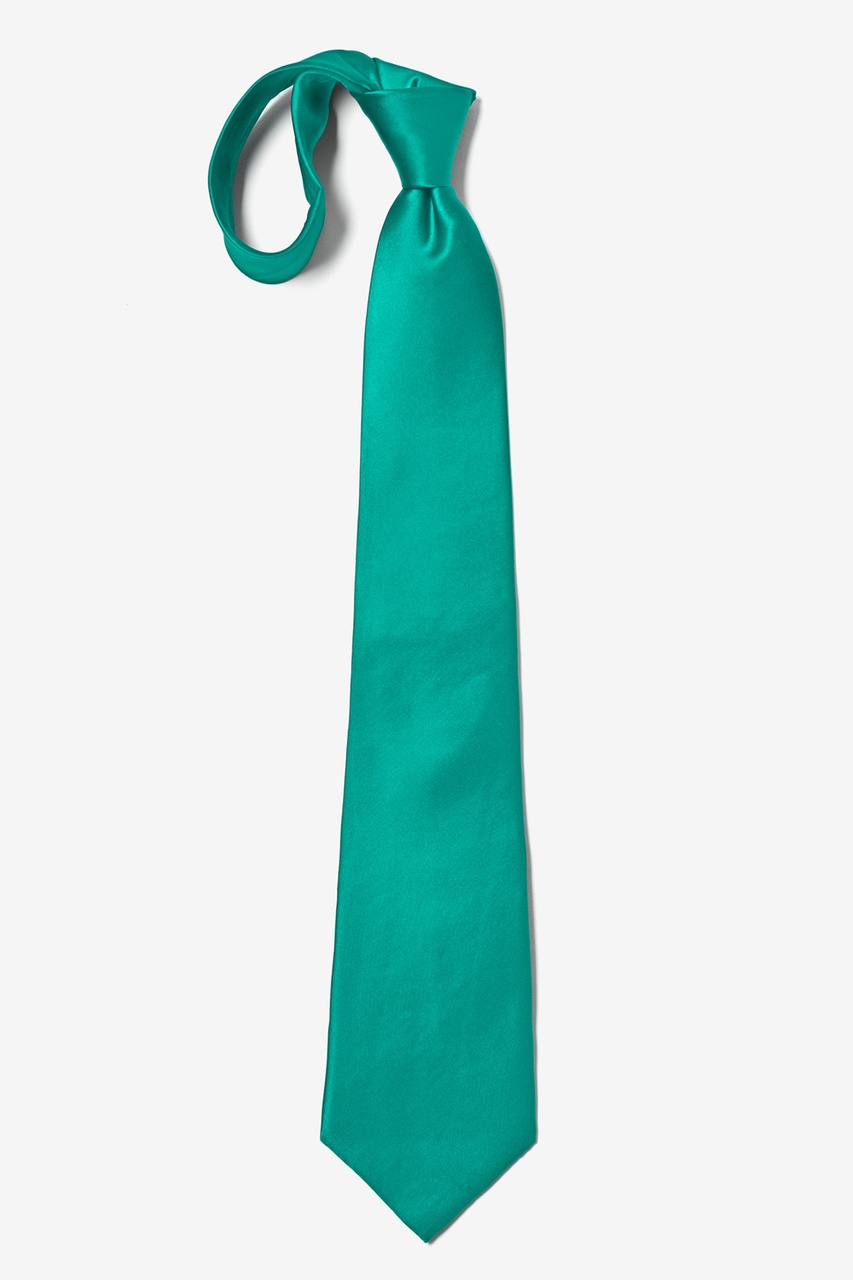 Teal Extra Long Tie Photo (4)