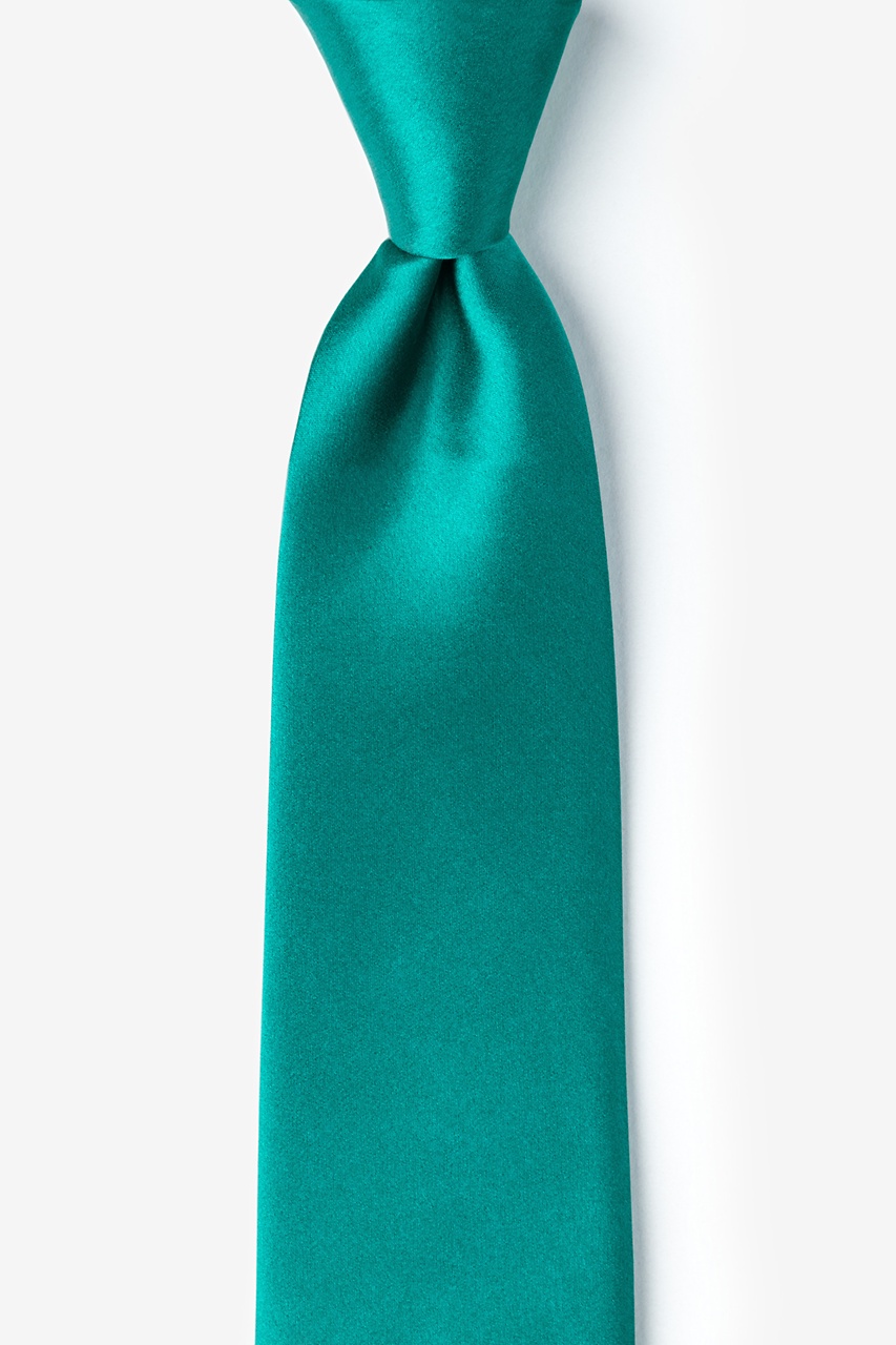 Teal Extra Long Tie Photo (0)