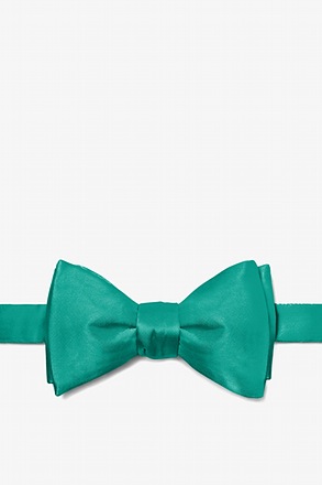 Teal Self-Tie Bow Tie