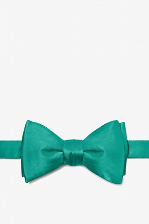 Teal Self-Tie Bow Tie