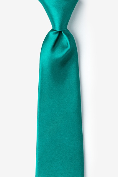 Teal Silk Teal Skinny Tie