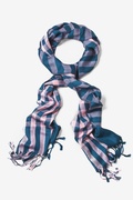 Teal Picnic Check Scarf Photo (0)