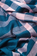 Teal Picnic Check Scarf Photo (2)