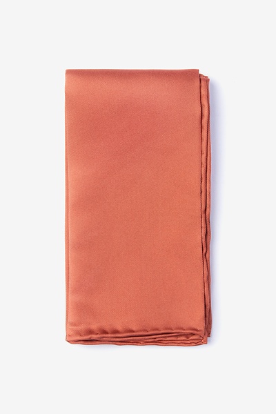 Terra Cotta Silk Terra Cotta Pocket Square | Ties.com
