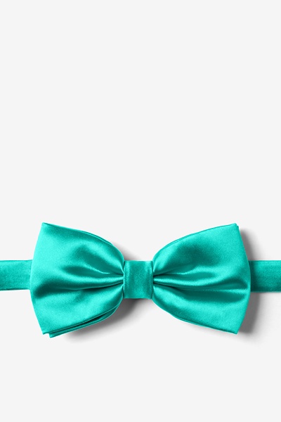 Tropical Turquoise Microfiber Tropical Turquoise Pre-Tied Bow Tie