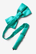 Tropical Turquoise Pre-Tied Bow Tie Photo (1)