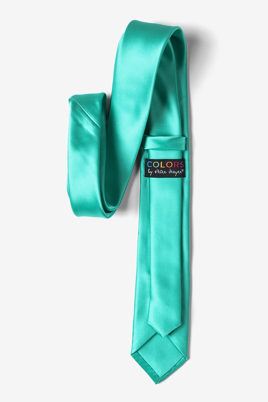 Tropical Turquoise Skinny Tie Photo (2)