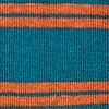 Turquoise Carded Cotton Culver Stripe Sock