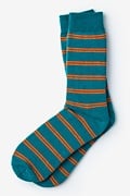 Culver Stripe Turquoise Sock Photo (0)