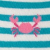 Crab Turquoise Sock