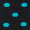 Turquoise Carded Cotton Power Dots Medium-Large Sock