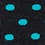 Turquoise Carded Cotton Power Dots Medium-Large Sock