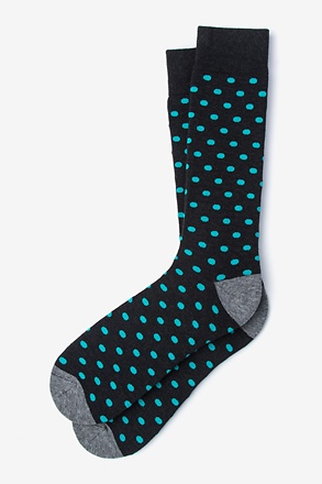 Power Dots Turquoise Sock
