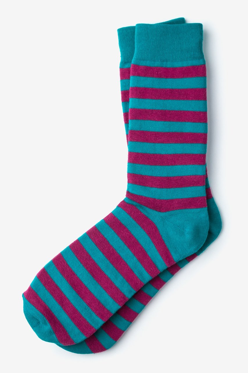 Stanton Stripe Turquoise Sock Photo (0)