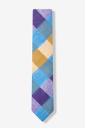 Brynn Check Turquoise Skinny Tie Photo (0)