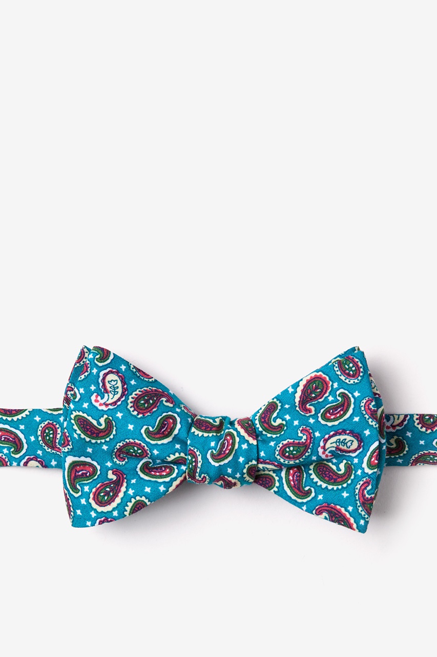 Cedar Hill Turquoise Self-Tie Bow Tie Photo (0)