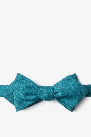 Galveston Turquoise Diamond Tip Bow Tie