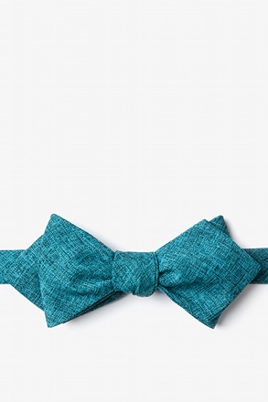 _Galveston Turquoise Diamond Tip Bow Tie_