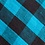 Turquoise Cotton Pasco Diamond Tip Bow Tie