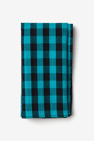 Turquoise Cotton Pasco Pocket Square