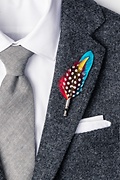 Feather Turquoise Lapel Pin Photo (1)