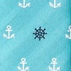 Turquoise Microfiber Anchors & Ships Wheels Self-Tie Bow Tie