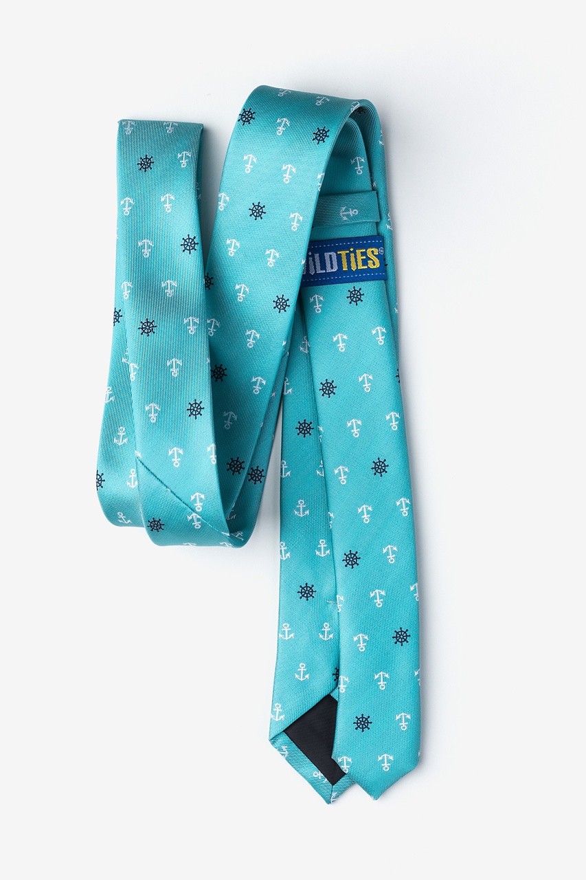 Anchors & Ships Wheels Turquoise Skinny Tie Photo (1)