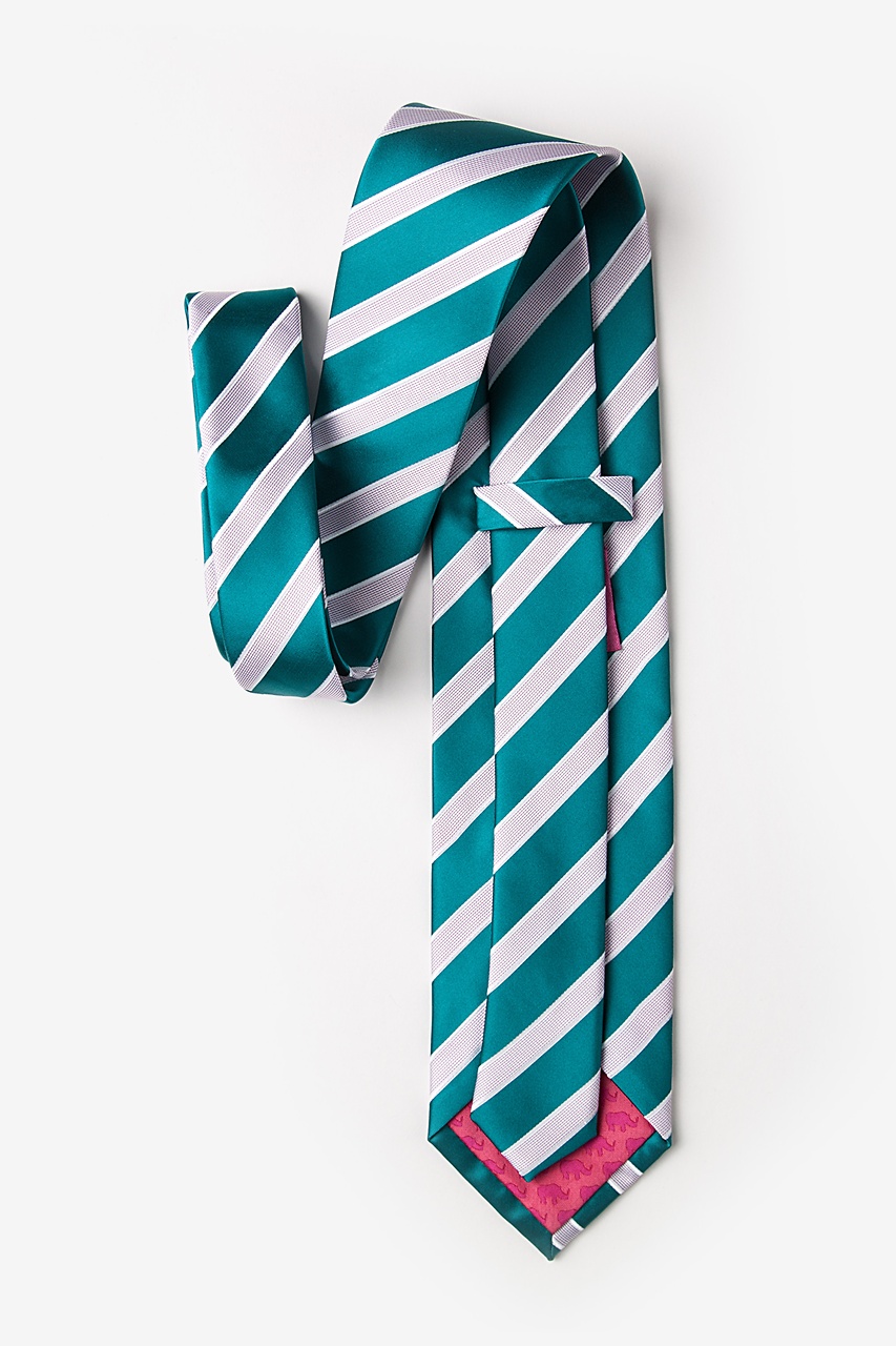 Jefferson Stripe Turquoise Extra Long Tie Photo (1)