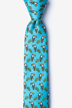 _Toucans Turquoise Skinny Tie_