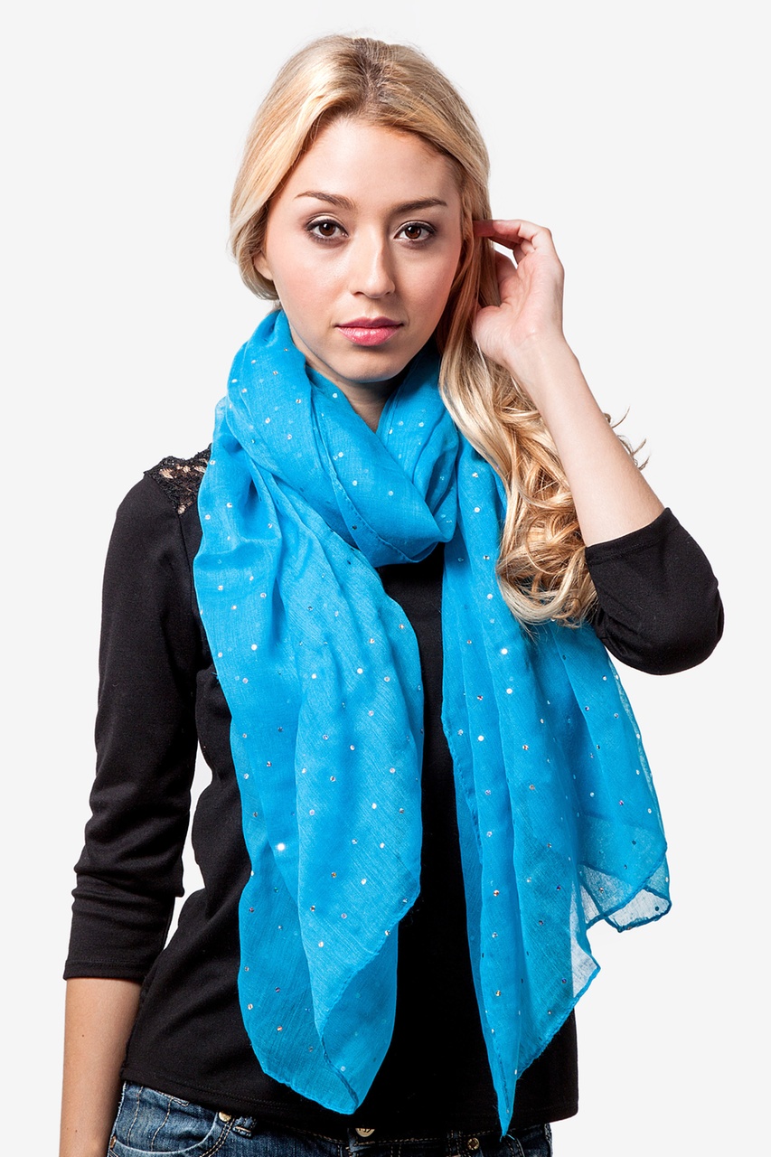 Turquoise Marilyn Sparkle Scarf Photo (0)