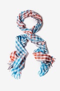 Turquoise Party Check Scarf Photo (1)