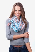 Turquoise Party Check Scarf Photo (3)