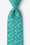 Peacock Feathers Turquoise Tie Photo (0)