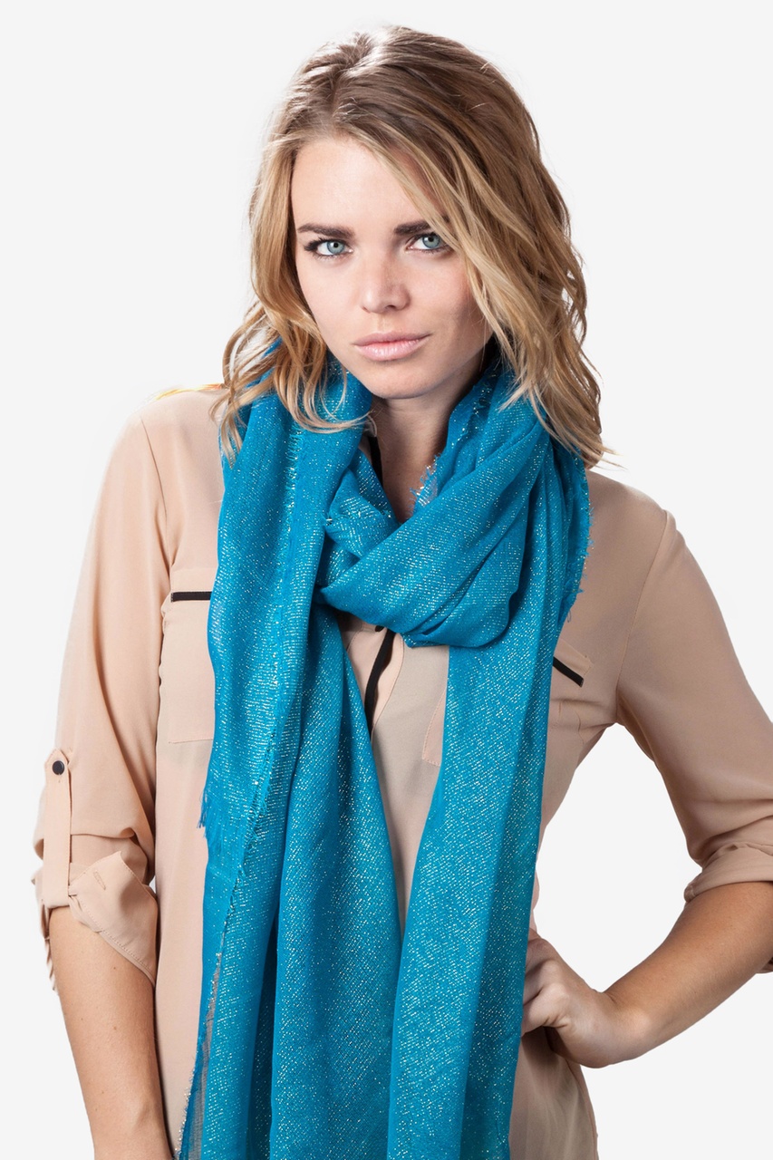 Turquoise Twinkle Scarf Photo (1)