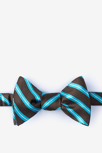 Turquoise Silk Barrow Self-Tie Bow Tie
